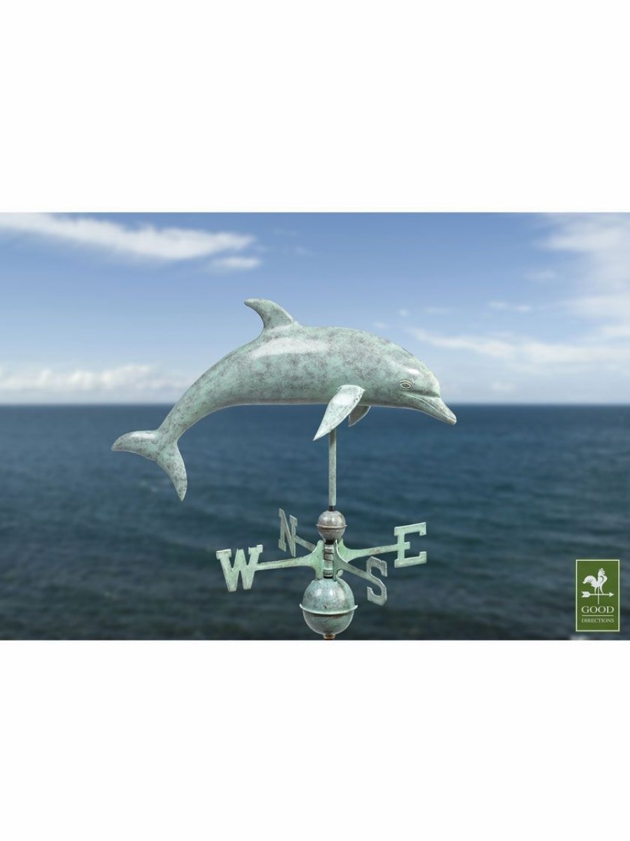 Yard & Garden Decor * | Gsc Dolphin Weathervane