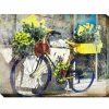 Yard & Garden Decor * | Gsc Blue And Yellow Bike Outdoor Wall Art,