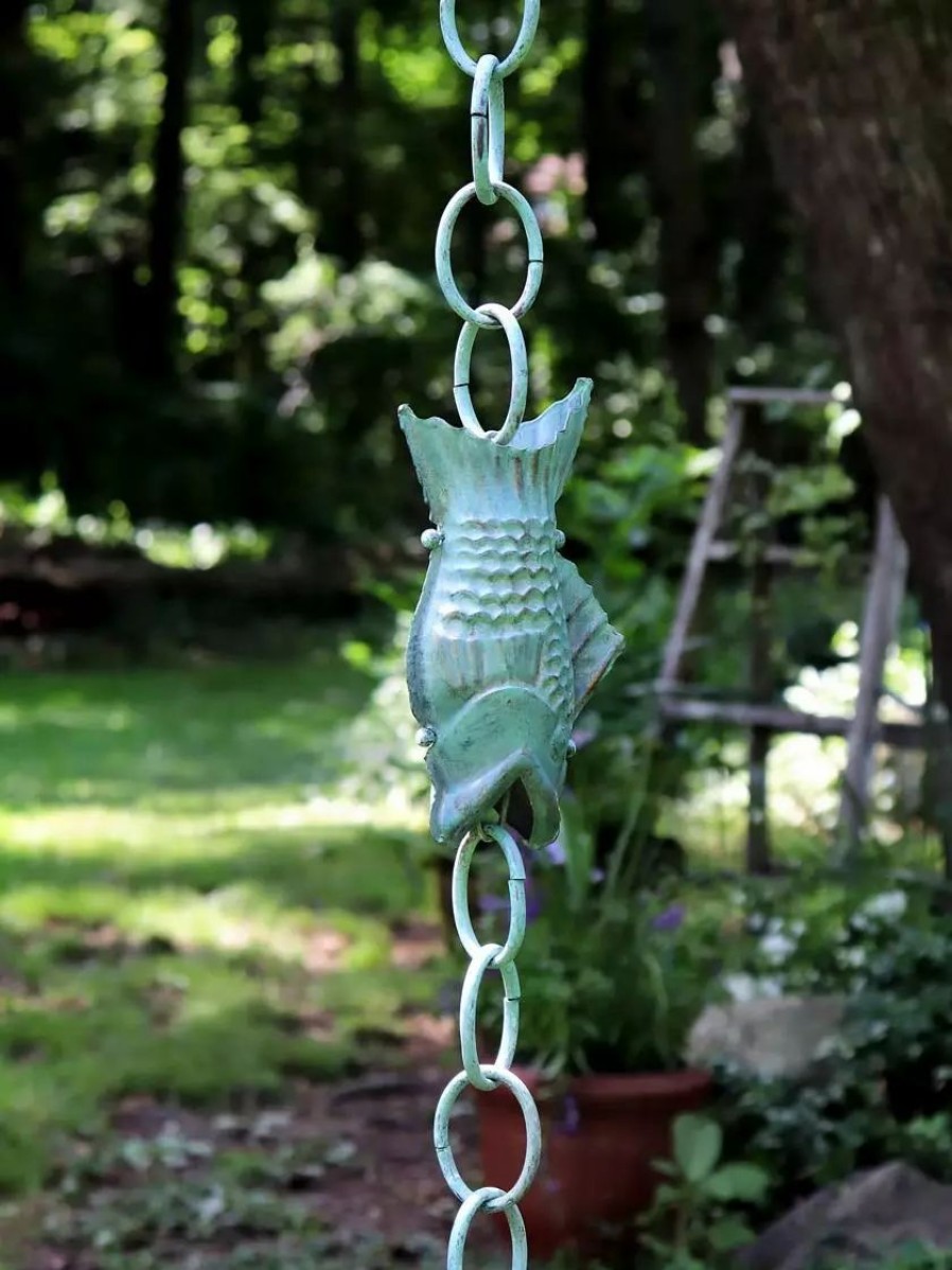 Yard & Garden Decor * | Gsc Fish Pure Rain Chain, 8.5