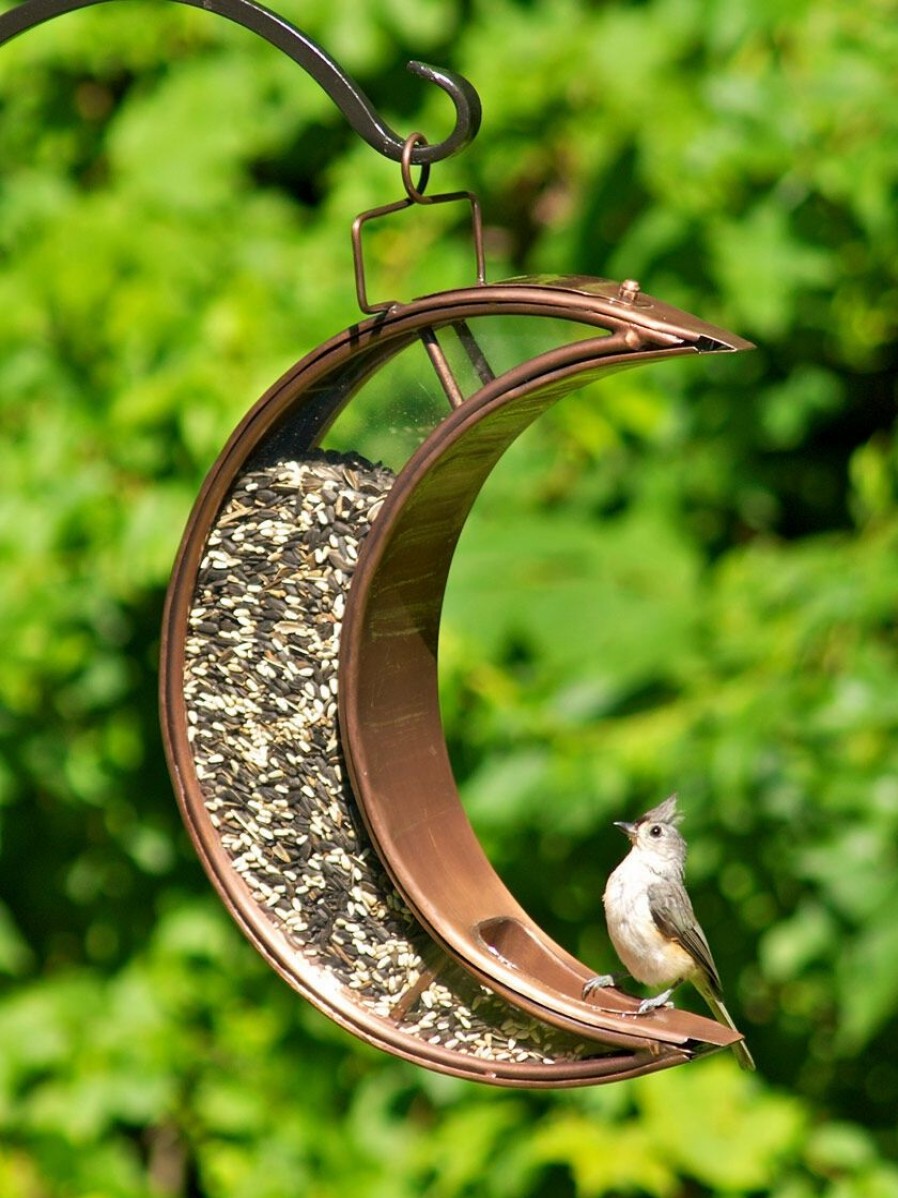 Backyard Habitat * | Gsc Crescent Moon Bird Feeder With Copper Finish