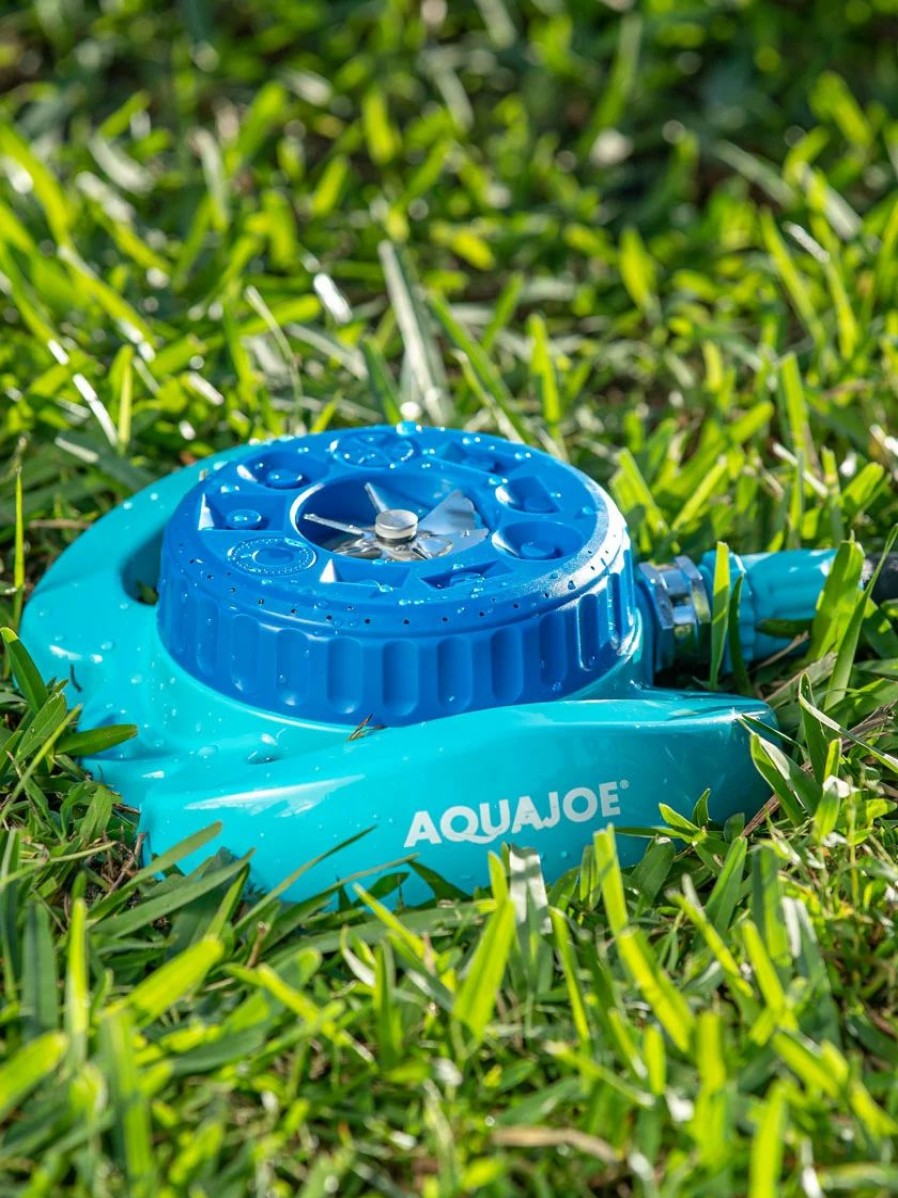 Watering & Irrigation * | Gsc Aqua Joe Aj-Tssbm Indestructible 9-Pattern Metal Turret Sprinkler