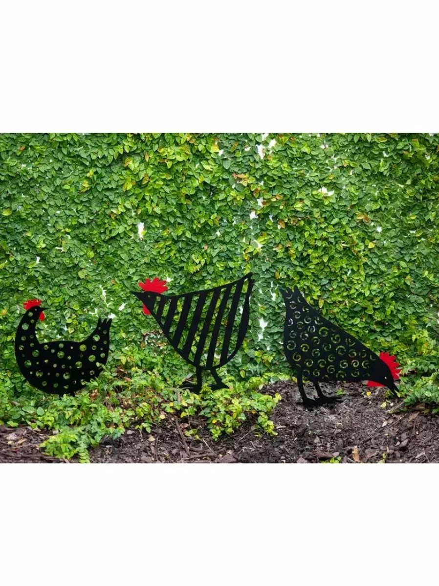 Yard & Garden Decor * | Gsc Chicken Friends Garden Stakes Set