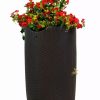 Watering & Irrigation * | Gsc Impressions Bali 50 Gallon Rain Saver Planter Top Dark Brown