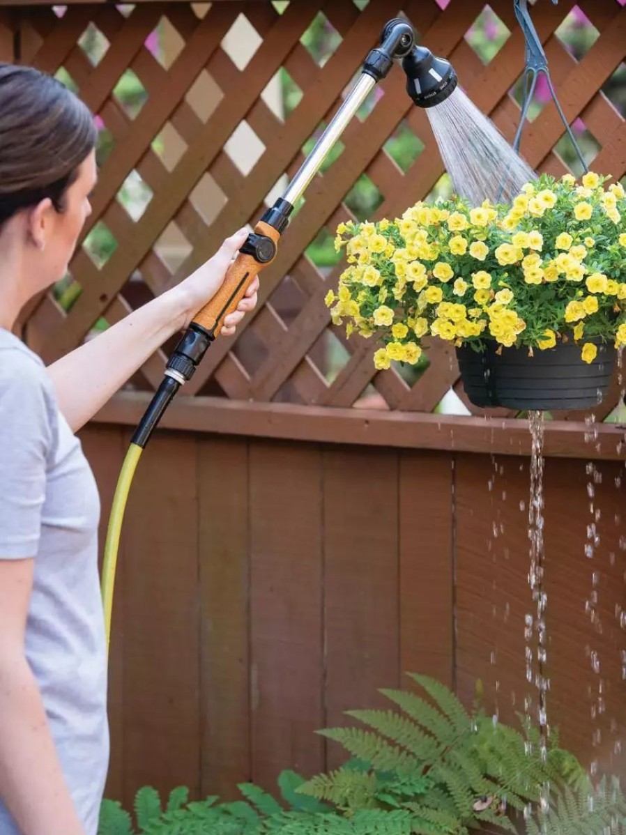 Watering & Irrigation * | Gsc 18" 8-Pattern Rotating Water Wand With Cork Handle