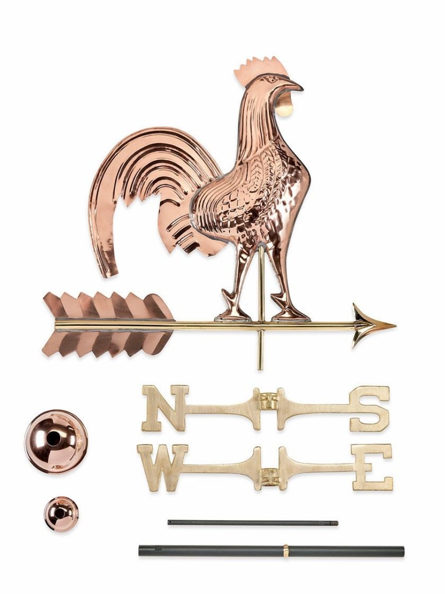 Yard & Garden Decor * | Gsc Rooster Copper Weathervane