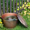 Watering & Irrigation * | Gsc Hammered Copper Hose Pot With Lid