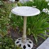 Backyard Habitat * | Gsc Twin Bird Floral Motif Birdbath