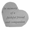 Yard & Garden Decor * | Gsc In Memory Of A Faithful Friend Memorial Stone