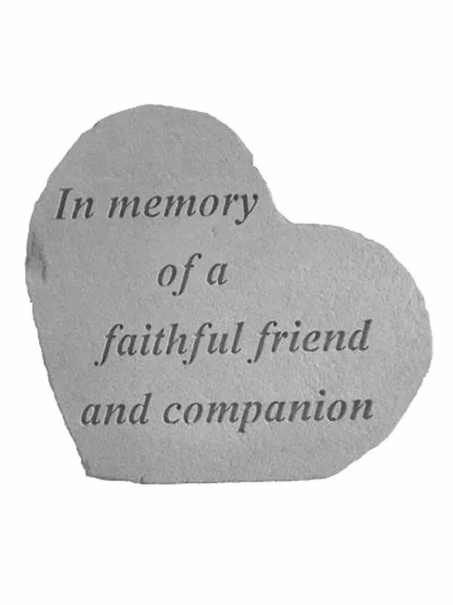 Yard & Garden Decor * | Gsc In Memory Of A Faithful Friend Memorial Stone