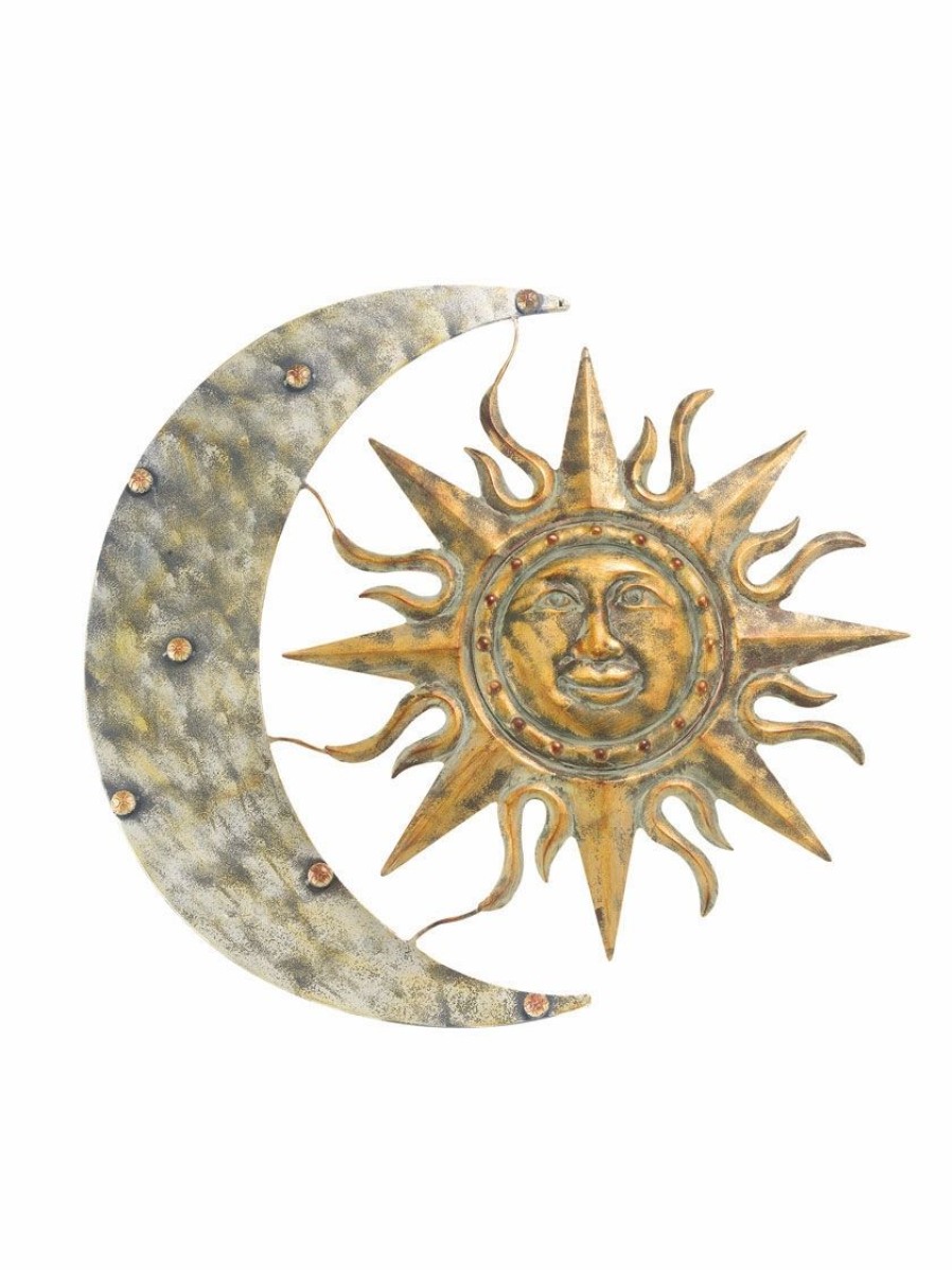 Yard & Garden Decor * | Gsc Aztec Sun And Moon Wall Art