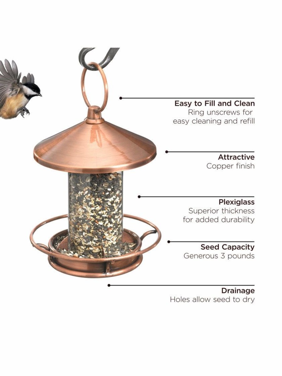 Backyard Habitat * | Gsc Classic Perch Bird Feeder With Copper Finish