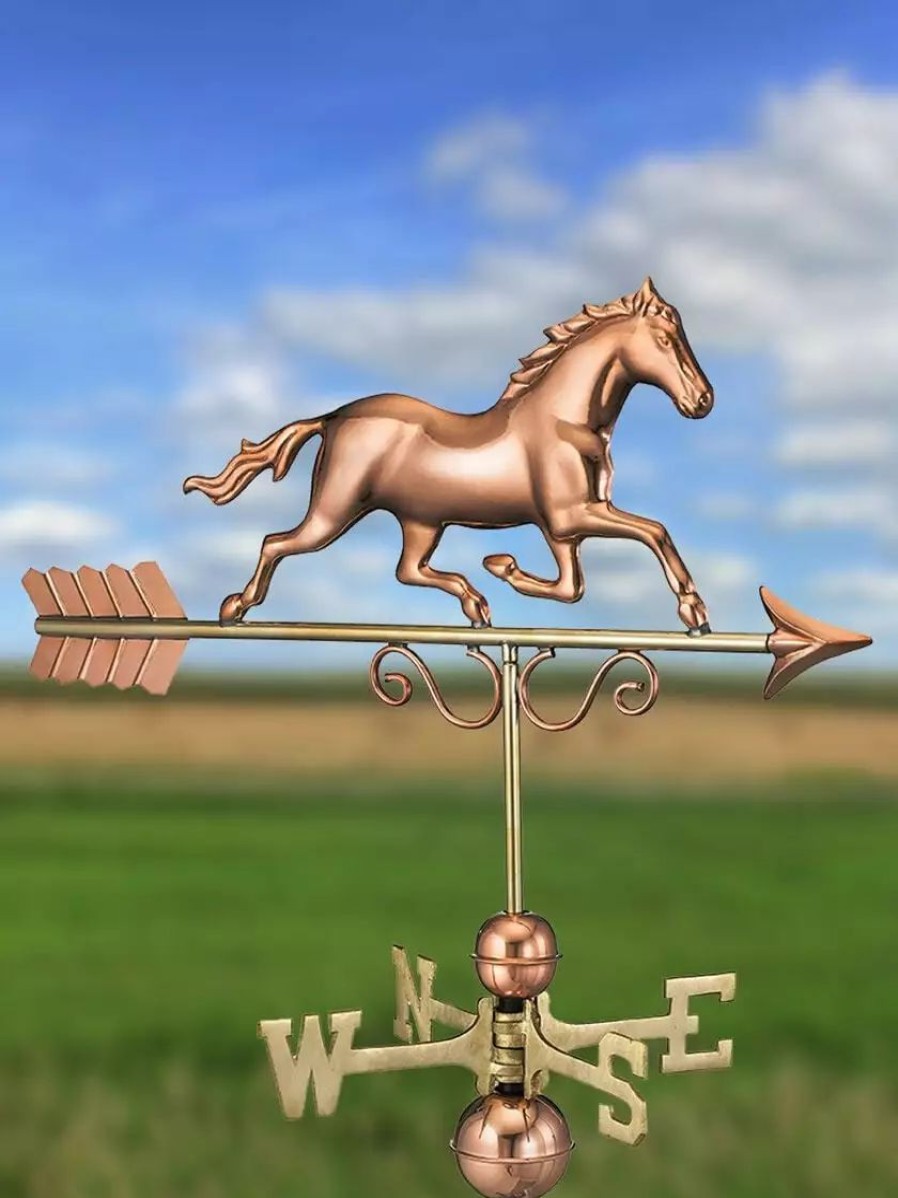 Yard & Garden Decor * | Gsc Galloping Horse Weathervane