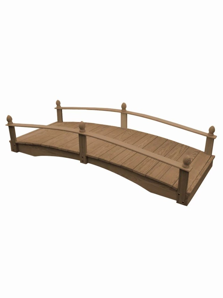 Yard & Garden Decor * | Gsc Acorn Garden Bridge Finished 4 X 8