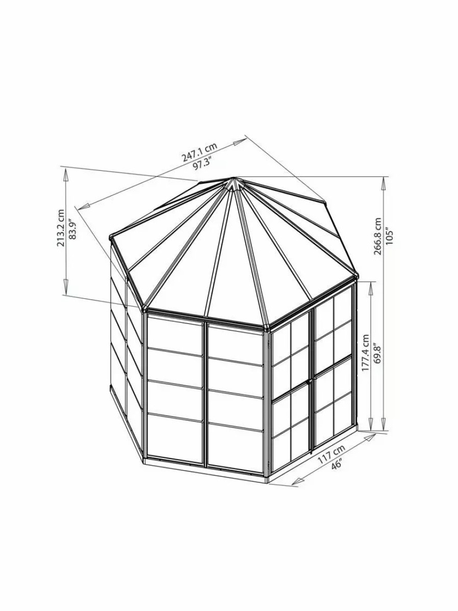 Season Extenders * | Gsc Canopia By Palram Oasis Hexagon Greenhouse