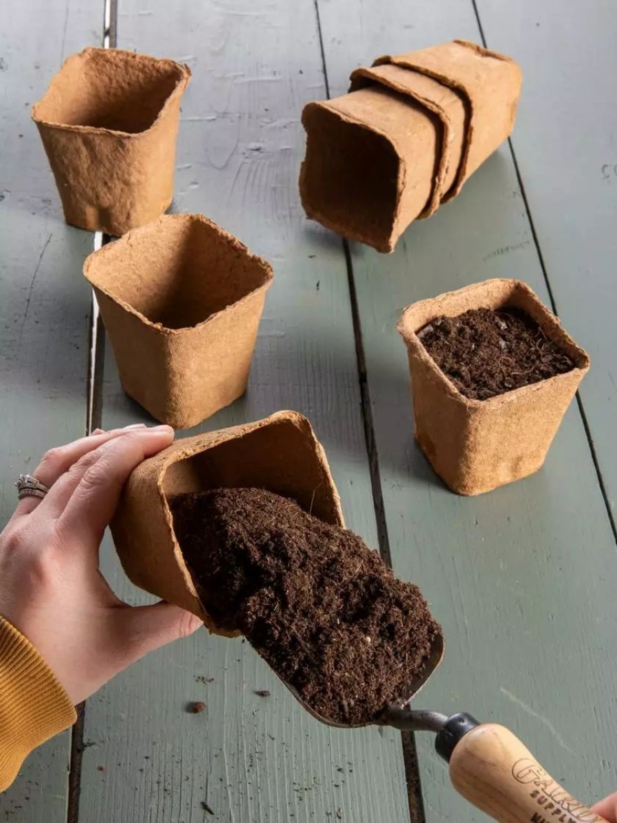 Indoor Garden * | Gsc 3-1/2" Square Biodegradable Pots, Set Of 18