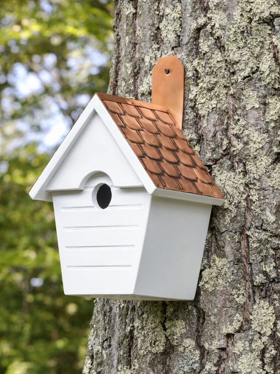 Backyard Habitat * | Gsc Classic Cottage Bird House With Copper Roof