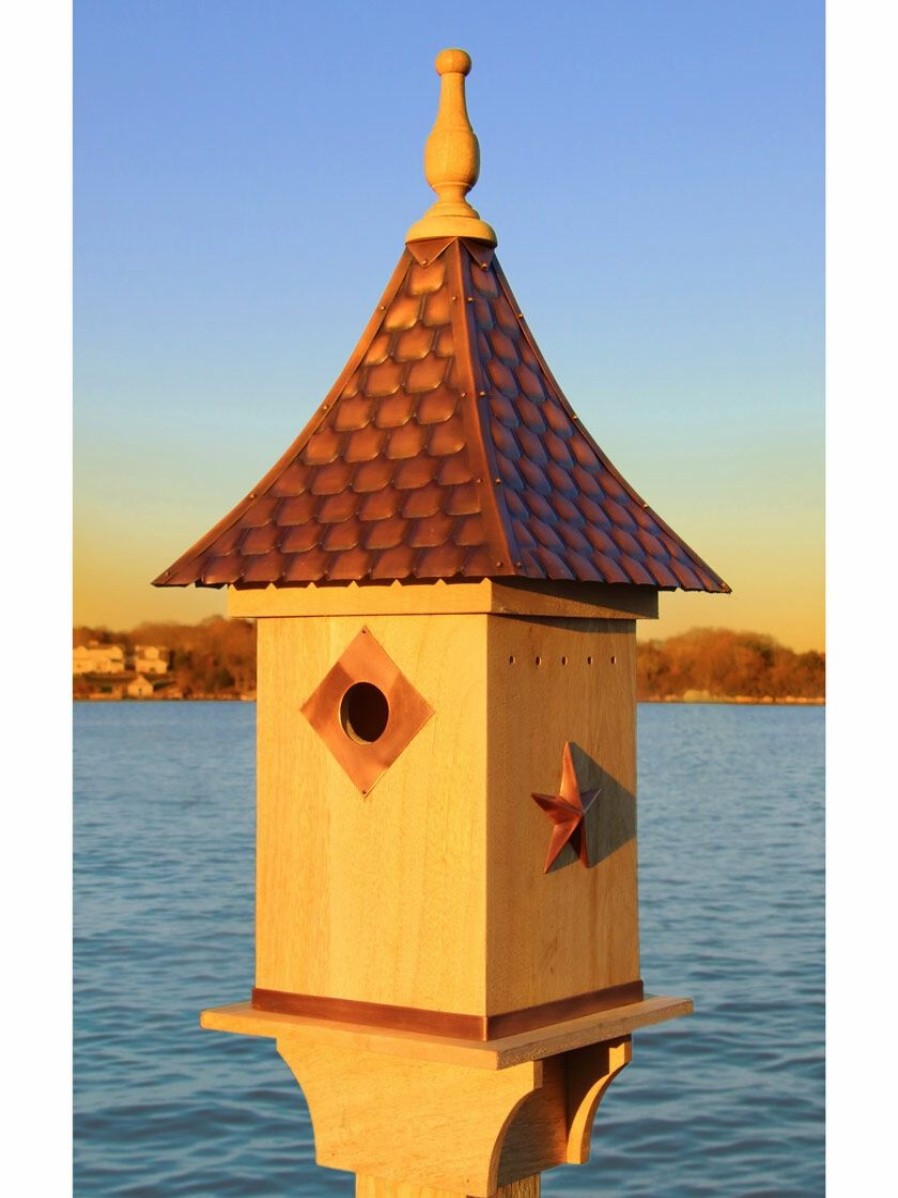 Backyard Habitat * | Gsc Copper Shingled Roof Bird House