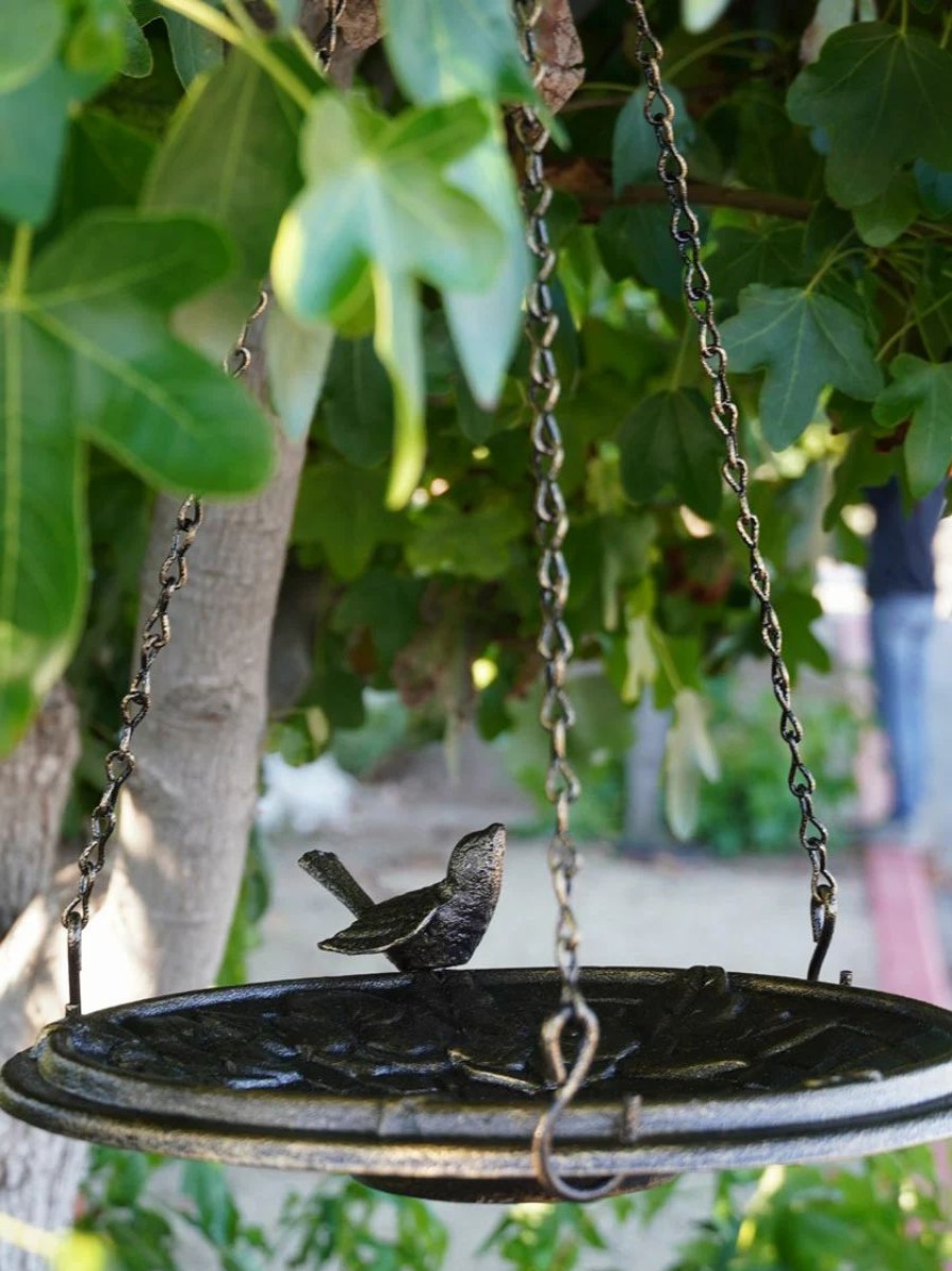 Backyard Habitat * | Gsc Floral Motif Hanging Birdbath