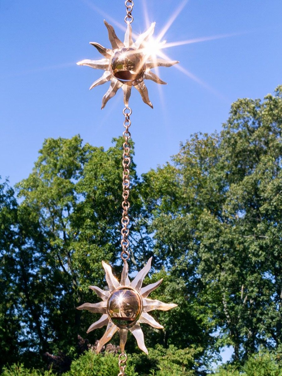 Yard & Garden Decor * | Gsc Sun Pure Copper Rain Chain, 8-1/2