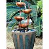 Yard & Garden Decor * | Prp Copper Lotus Cascading Fountain