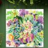 Yard & Garden Decor * | Gsc Succulent Blooms Outdoor Wall Art