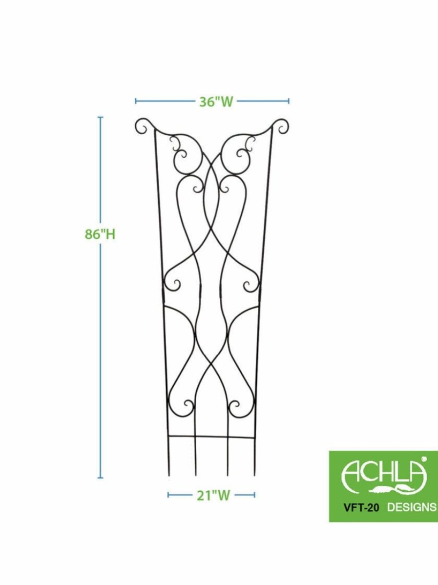 Yard & Garden Decor * | Gsc Achla Rococo Wall Trellis