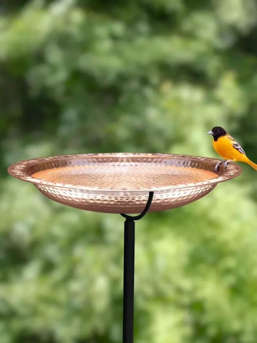 Backyard Habitat * | Gsc Copper Birdbath, 18 With Stake