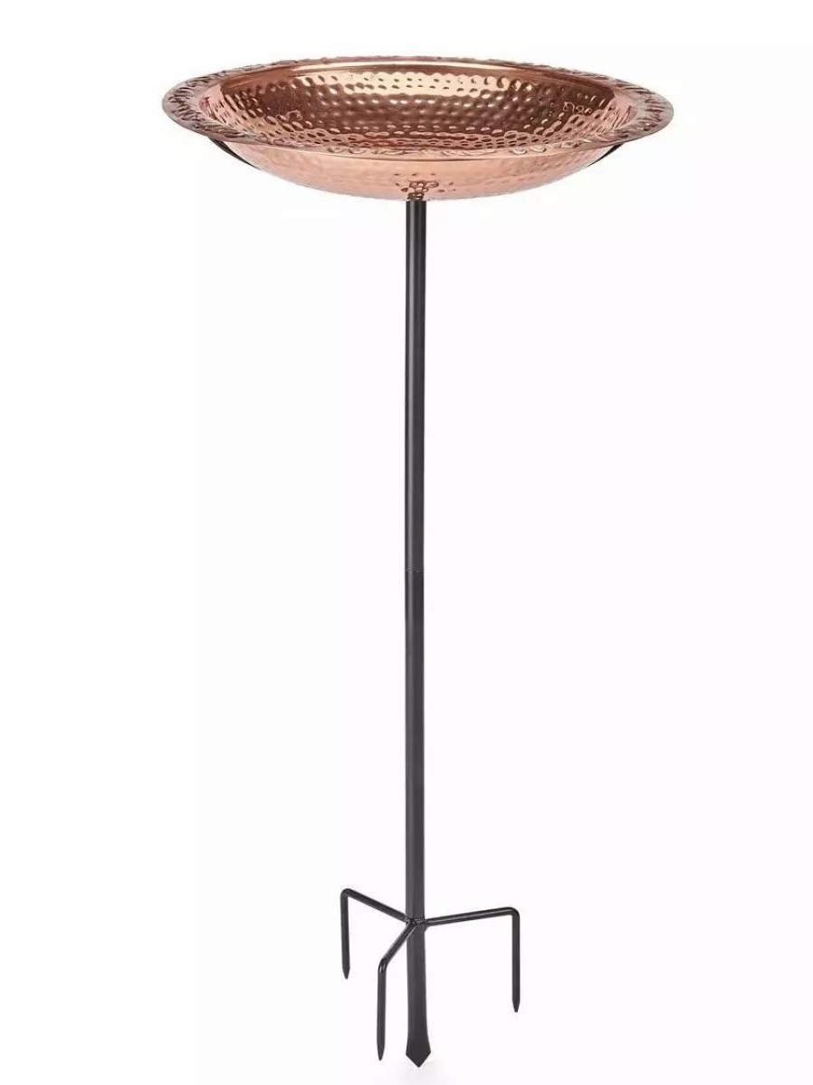 Backyard Habitat * | Gsc Copper Birdbath, 18 With Stake