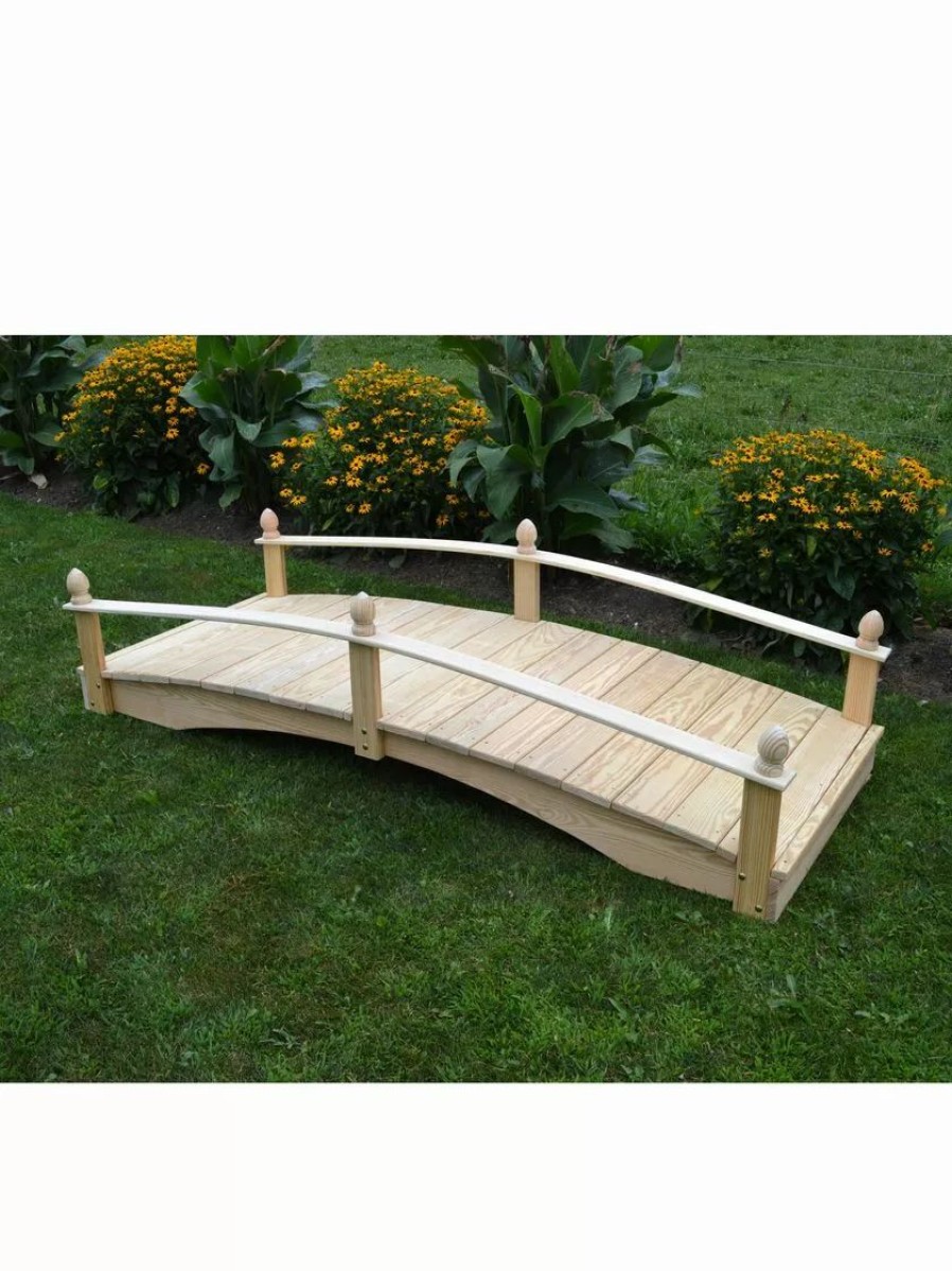 Yard & Garden Decor * | Gsc Acorn Garden Bridge Unfinished 4 X 8