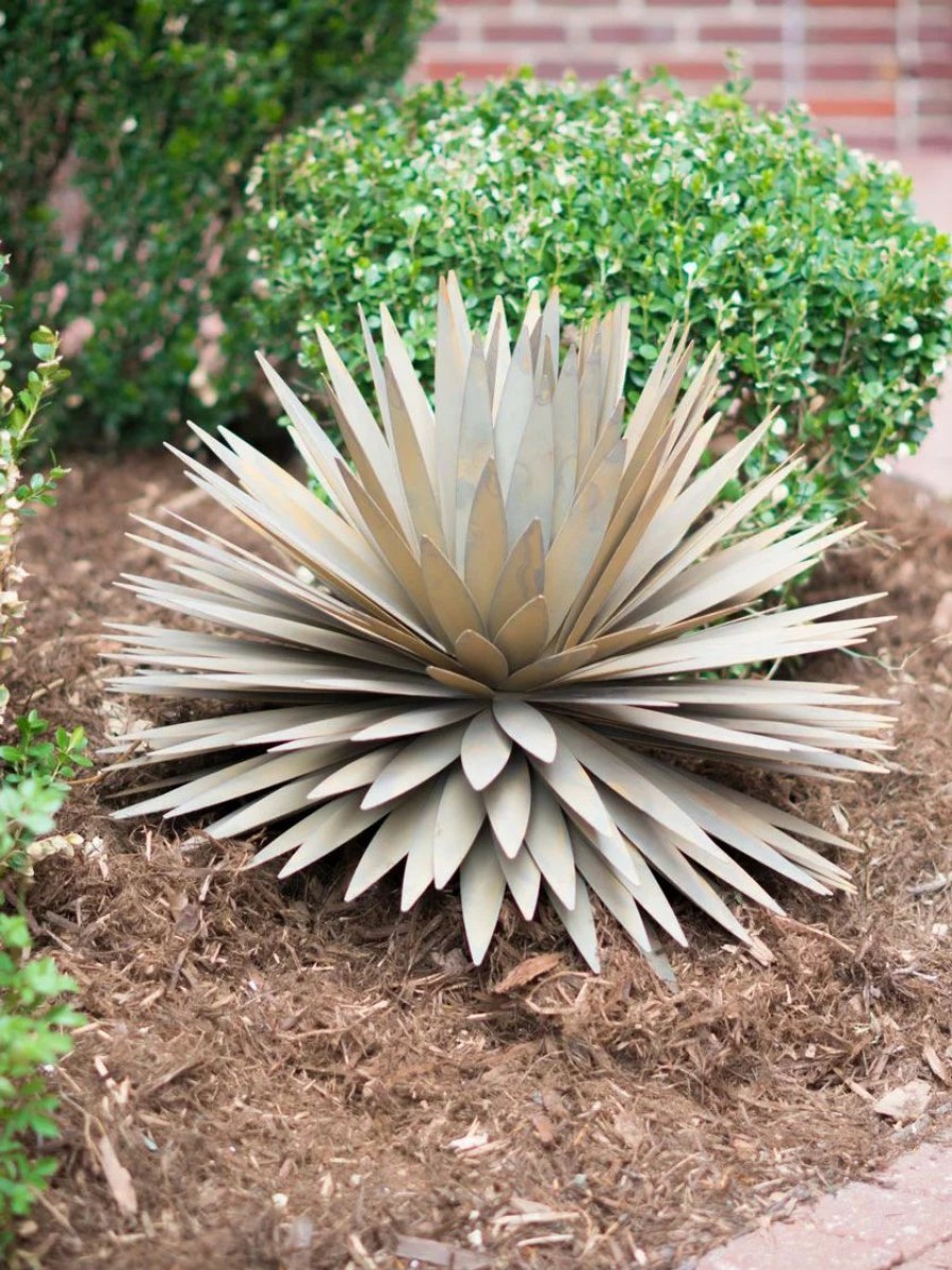 Yard & Garden Decor * | Gsc Desert Steel Yucca Plant Sculpture