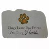 Yard & Garden Decor * | Gsc Dogs Leave Paw Prints Memorial Stone